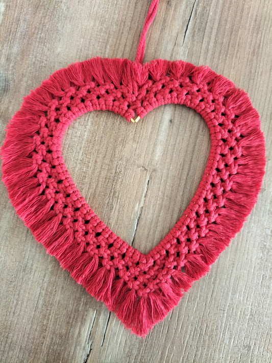 Cœur en macramé