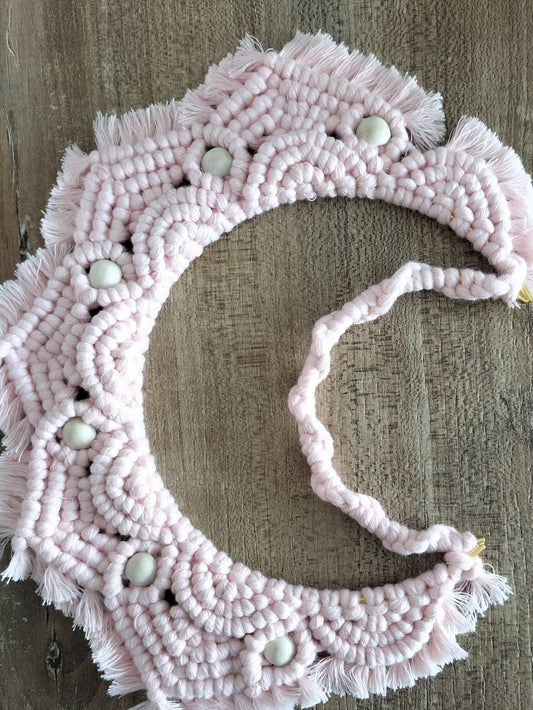Macramé Lune rose