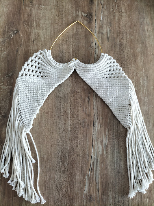 Macramé cœur aile d'ange