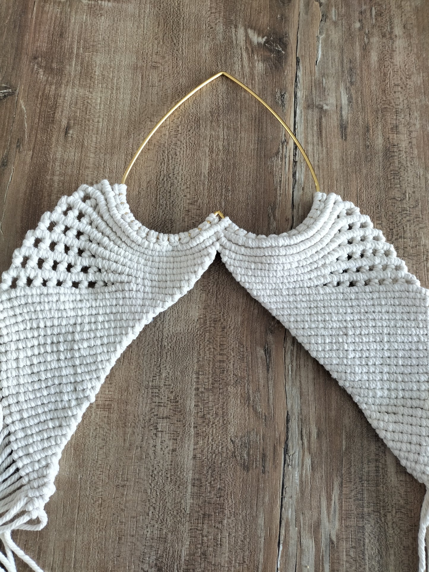 Macramé cœur aile d'ange
