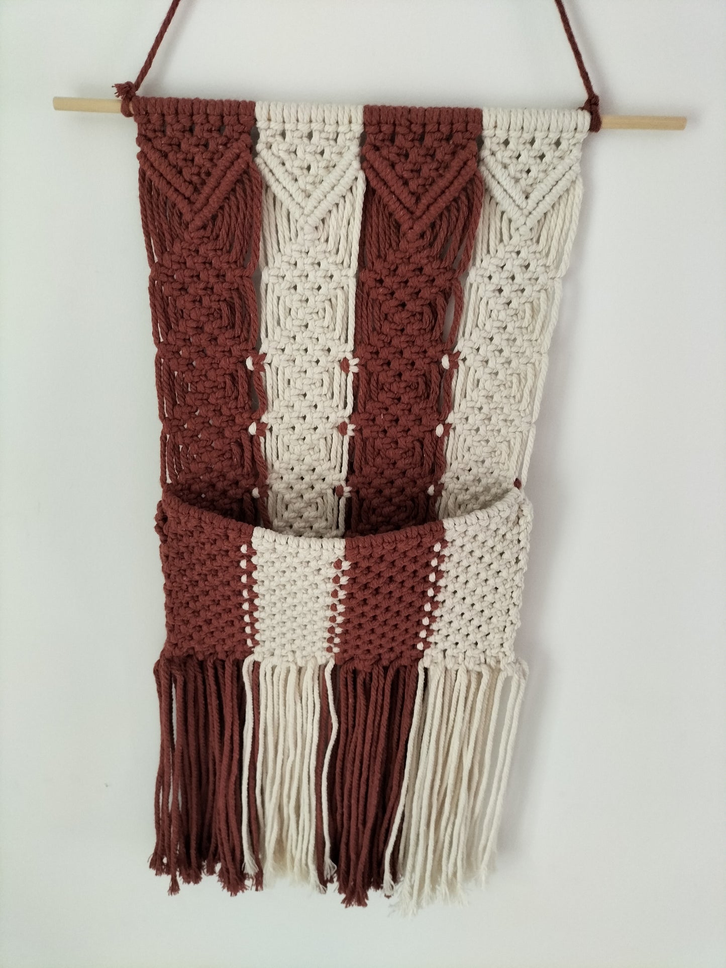 Rangement en macramé