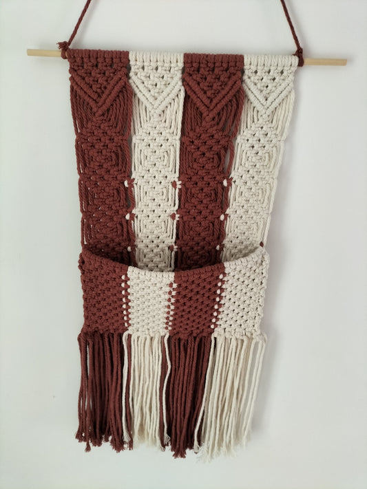 Rangement en macramé