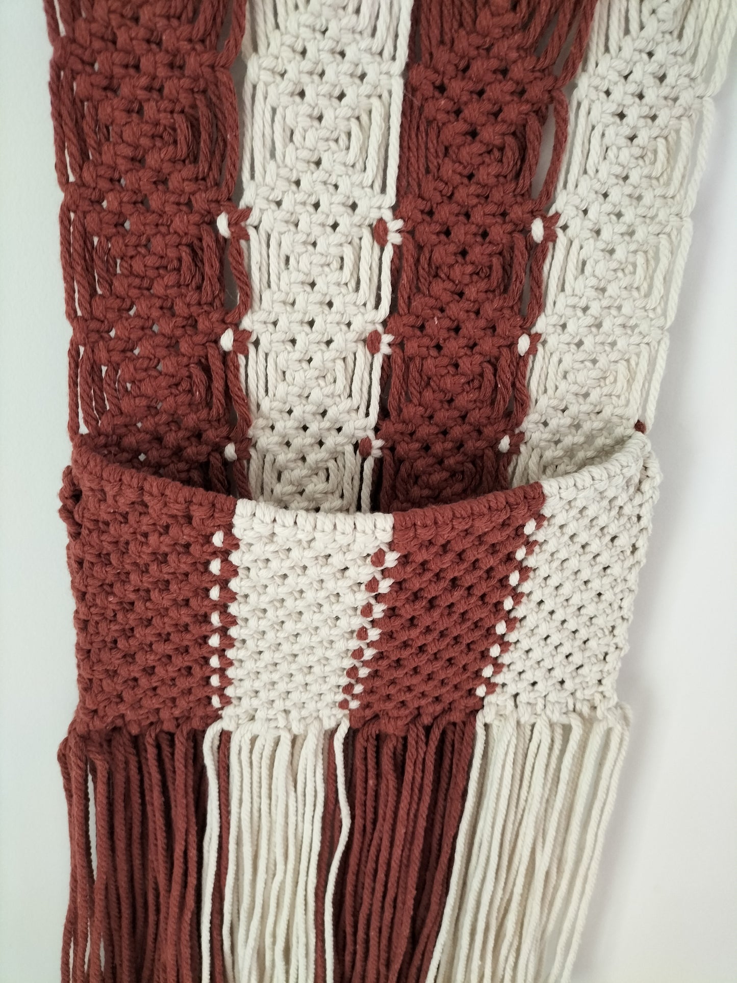 Rangement en macramé
